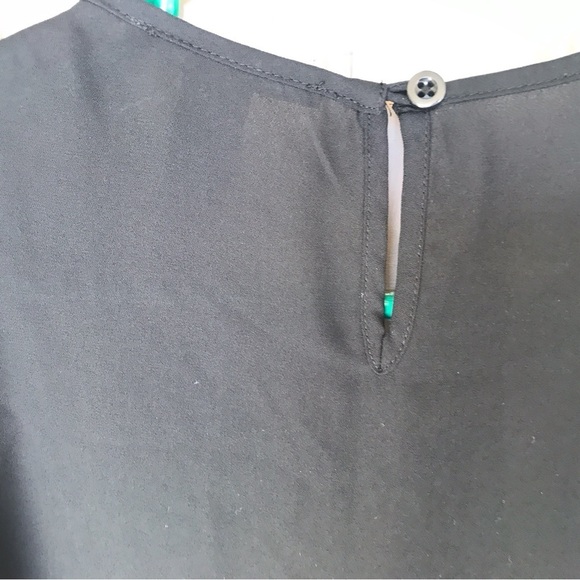 Forever 21 black creek pull over can keyhole back front pleat, embellished SzS - Picture 8 of 10